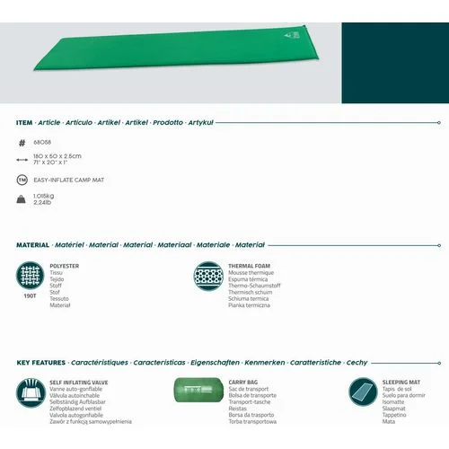 Bestway 68058 – Tapis De Camping – Auto Gonflants – Pavillo – Vert – Image 3