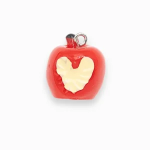 Breloques pommes à croquées 19x16mm