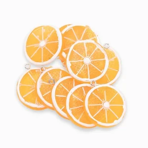 Breloque rondelle agrume 28mm