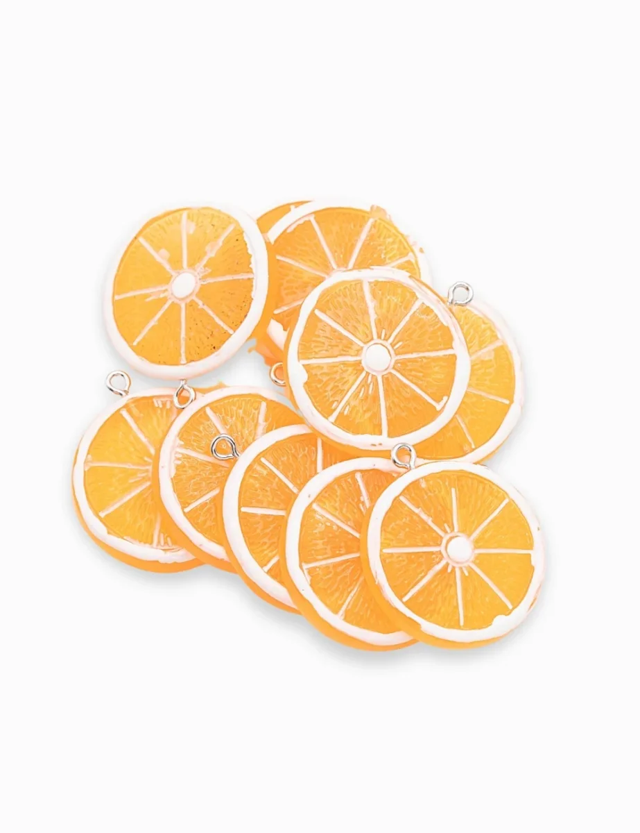 Breloque rondelle agrume 28mm