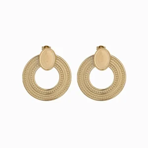 Clous d'oreilles cercle plateau 14x10mm