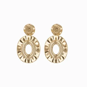 Clous d'oreilles ovale suspendu 8x6mm