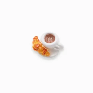 Breloques Café croissant 8x15mm