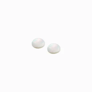 Cabochons rond 8mm - Nacre naturelle blanche