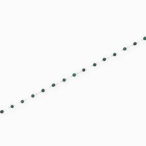 Chaîne argentée perlée facette 3mm