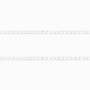 Chaîne maille rombo argentée 5x3.50mm