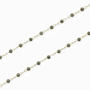 Chaîne perlée facettée 2mm