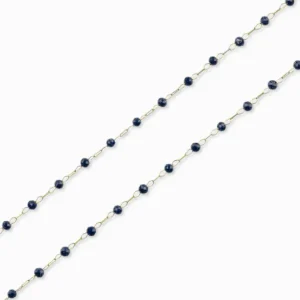 Chaîne perlée facettée 2mm