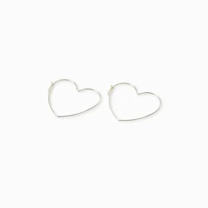 Créoles sans attache coeurs 18x20mm