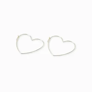 Créoles sans attache coeurs 27x30mm