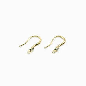 Crochets d'oreilles strass 16mm