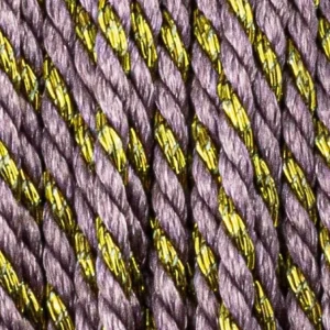 Fil polyester et coton torsadés 1mm - Vieux rose