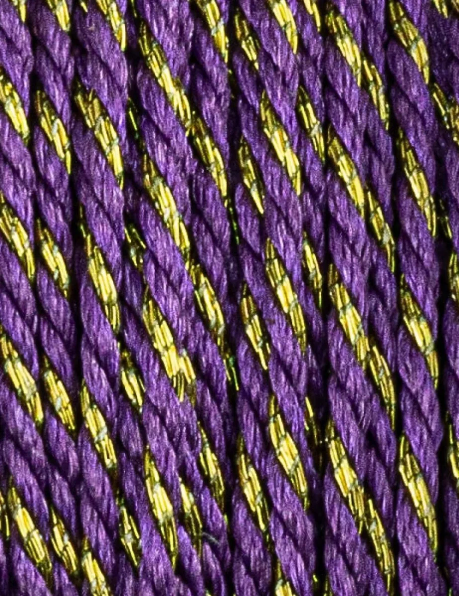 Fil polyester et coton torsadés 1mm - Violet