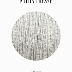 Fil tressé métallisé 0.90 mm - Argenté