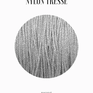 Fil tressé métallisé 0.90 mm - Rhodié