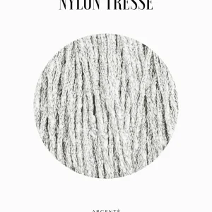 Fil tressé métallisé coréen 0.90 mm - Argenté