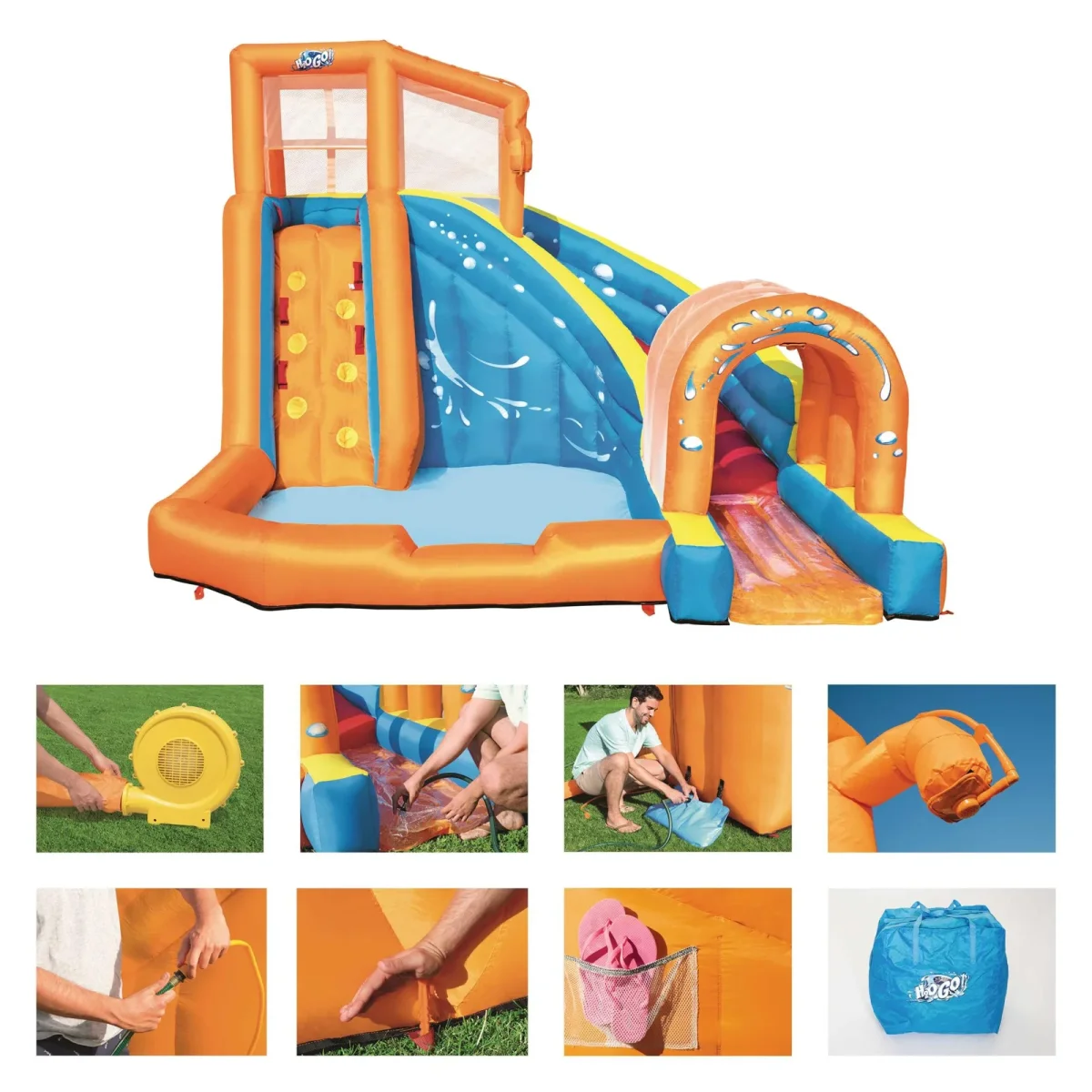 Bestway H2OGO Waterpark – Aire de jeux aquatique gonflable – 53303 – 420X320x26cm – Image 2