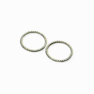 Intercalaires cercles ciselés dorés 15mm