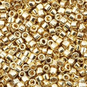 Miyuki Delica 11/0 24kt Gold Light Plated