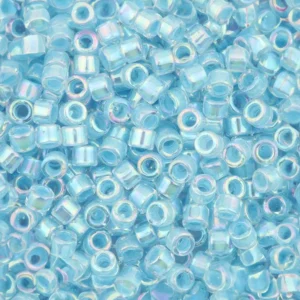 Miyuki Delica 11/0 Aqua Lined Crystal AB