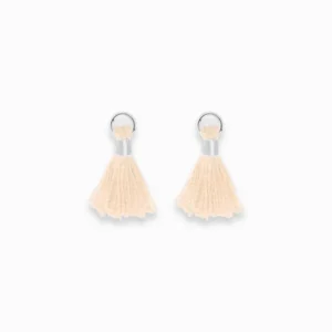 PECHEMINIPOMPONSENCOTONATTACHEARGENTEE14MMX4.jpgv1737461671 Mini pompons en coton & argenté 14mm - Beige