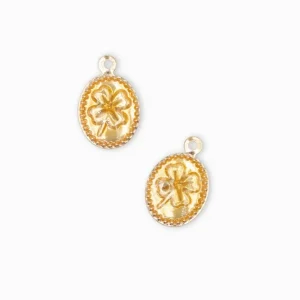 PEN0559JAU.jpgv1745580526 Médaillon trèfle 10x12mm