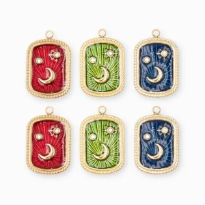 Pendentif médaille midnight 17.5x13.5mm - Lot mélangé