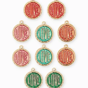 Pendentif médaille love 12mm - Lot mélangé