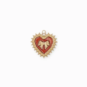 Pendentif coeur ruban 19.50x21mm - Doré