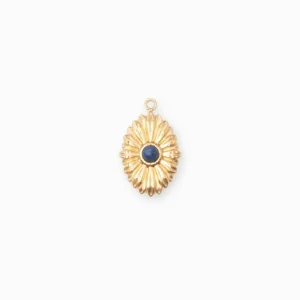 Pendentif oval fleur 16.50x12mm