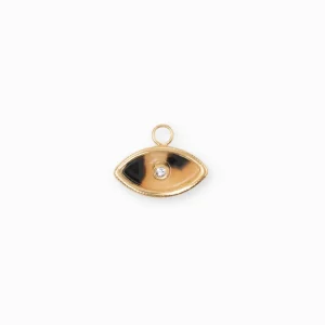 Pendentif oeil strass 9x12mm
