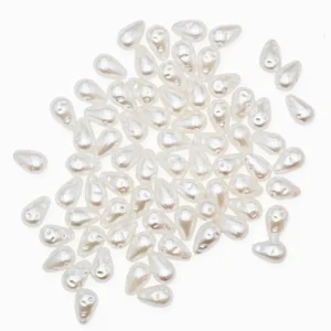 Perles nacrées acrylique gouttes 10x15mm