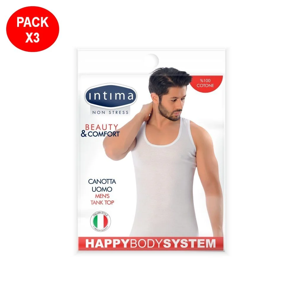 Pack 3 Tricot de peau – Débardeurs Intima 1001 – italian style – Image 2