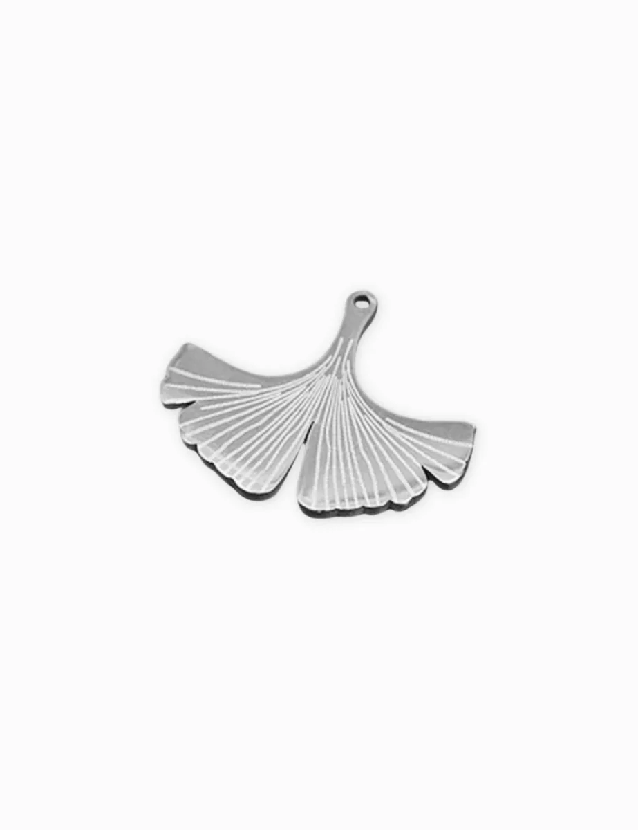 Pendentif feuille de ginkgo 20x16.5mm – Image 2