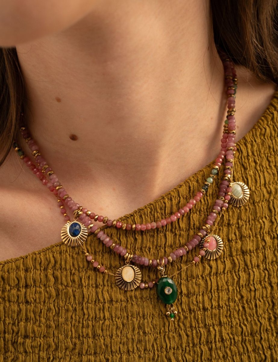 Pendentif médaille cabochon 16x14mm - Lot mélangé – Image 2