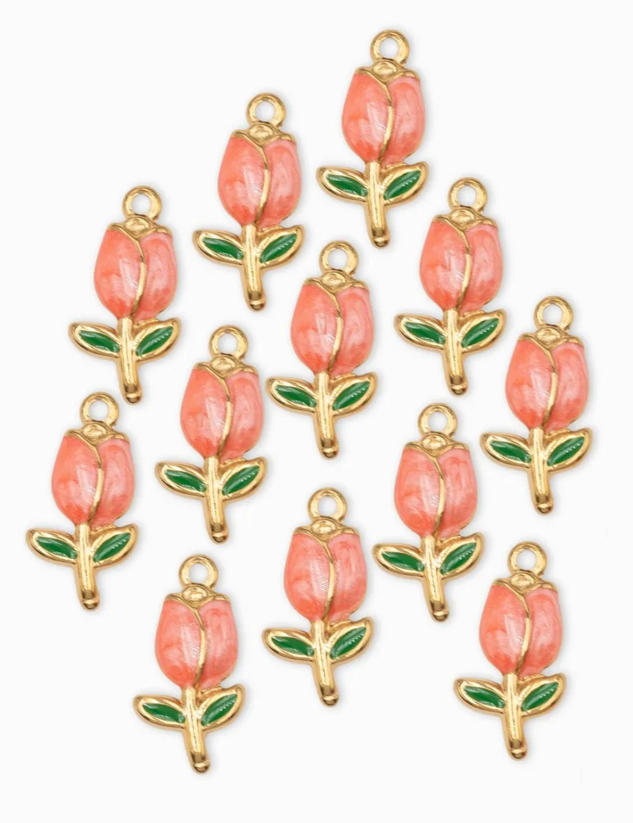 Pendentif tulipes 22.5x12mm – Image 3