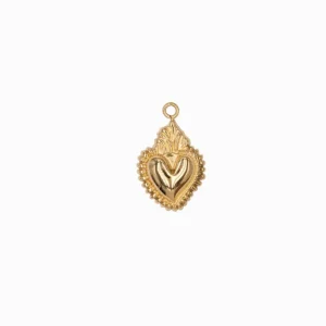 Pendentif coeur ex voto 16x12 mm