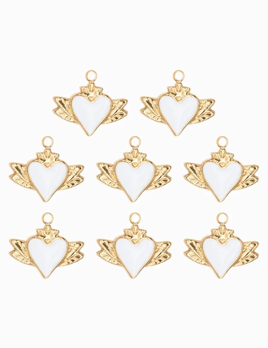 Pendentif coeur ailé 10x15 mm – Image 8