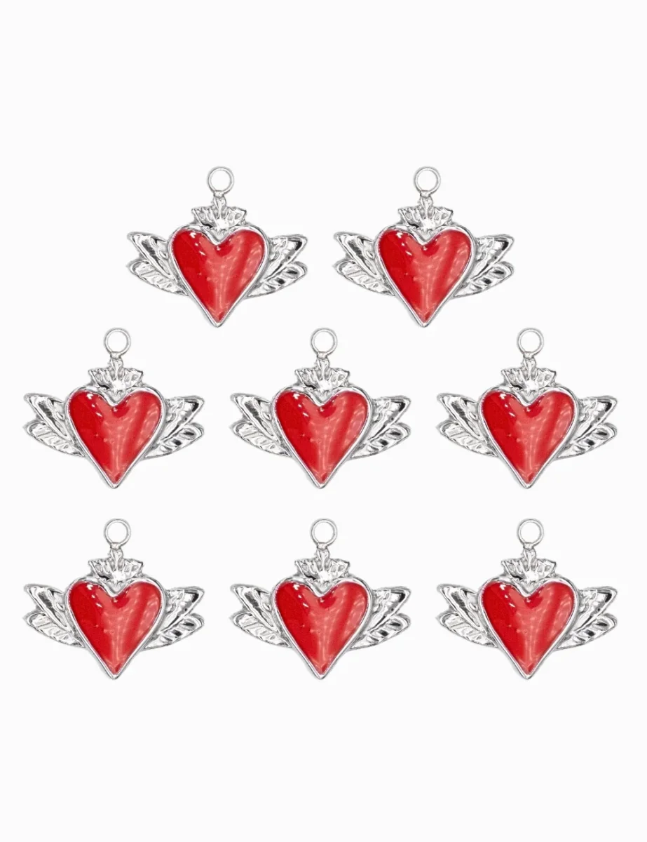 Pendentif coeur ailé 10x15 mm – Image 4