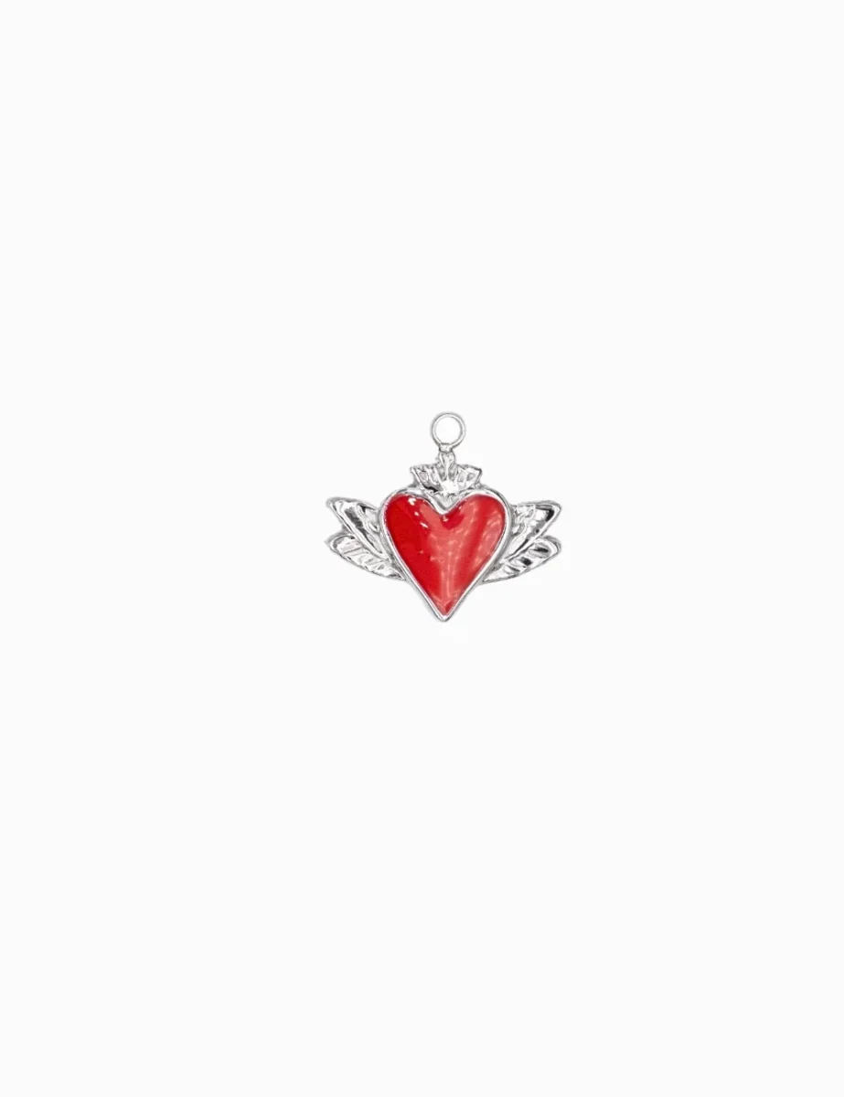Pendentif coeur ailé 10x15 mm – Image 3