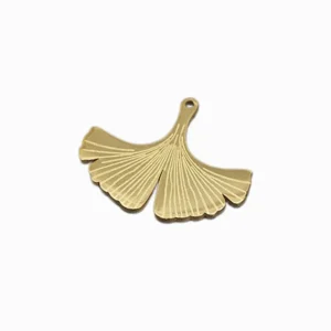 Pendentif feuille de ginkgo 20x16.5mm