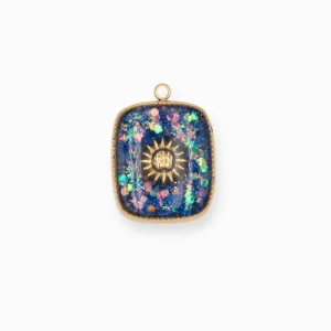Pendentif rectangle soleil 17.30x14.90mm