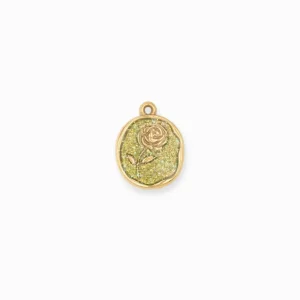Pendentif rose plate 18x16.5mm