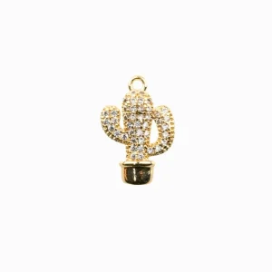 Pendentifs cactus strass 12x9.50mm