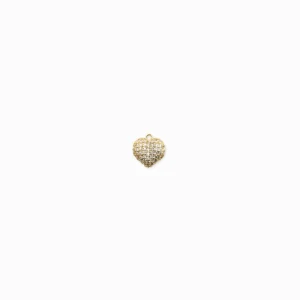 Pendentifs coeur strass 7.50x9mm