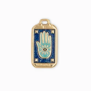 Pendentifs médaille fortune 27x15mm - Doré