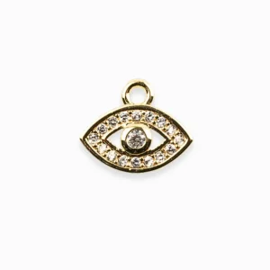 Pendentifs oeil strass 11x7mm