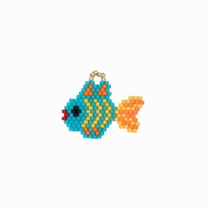 Pendentif tissage poisson 20.5x29mm