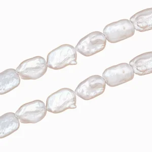 Perles d'eau douce galet ~12-17mm