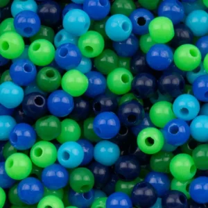 Perles en acrylique 4mm - Multi vert